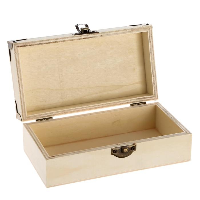 Шкатулка для росписи дерево Шкатулка для росписи дерево "С уголками" 5,5х16х8,5 см