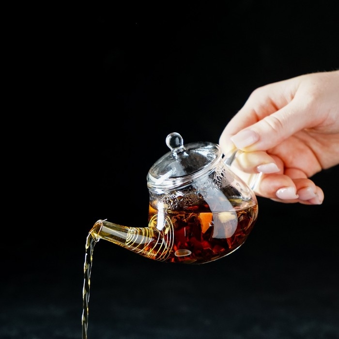 Чайник заварочный «Дамбо», 100 мл, стекло, с металлическим ситом, прозрачный Чайник заварочный «Дамбо», 100 мл, стекло, с металлическим ситом, прозрачный