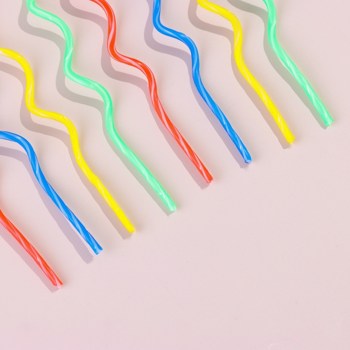 Свечи для торта, набор 8 шт, витые, 17 см Свечи для торта, набор 8 шт, витые, 17 см