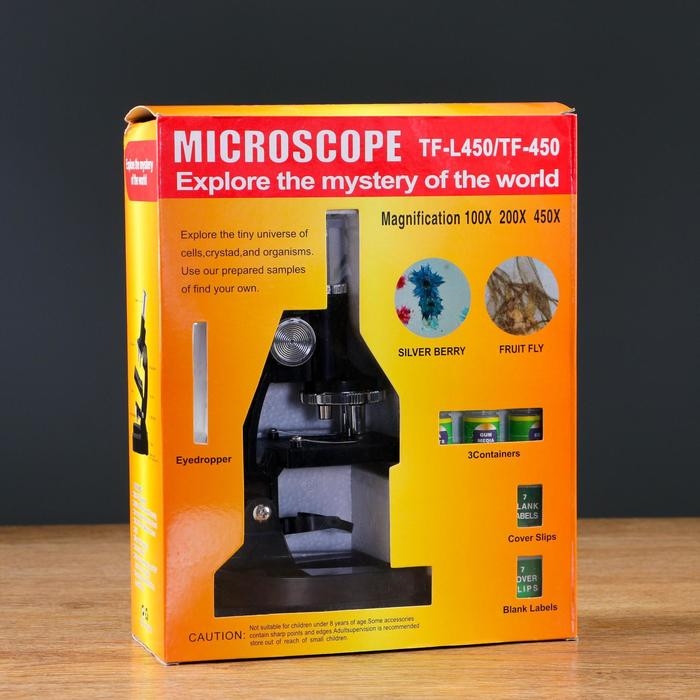 Микроскоп, кратность увеличения 450х, 200х, 100х Микроскоп, кратность увеличения 450х, 200х, 100х