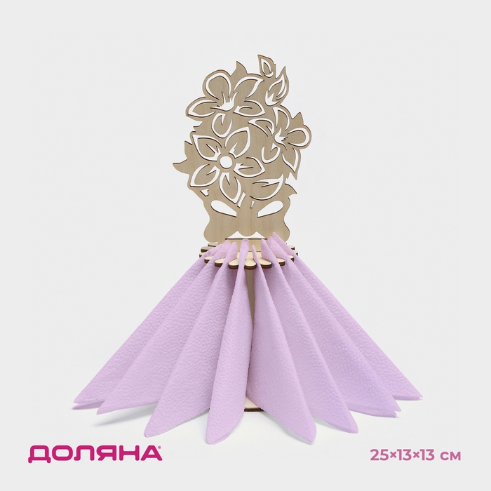 Салфетница деревянная «Букет с бантом», 25×13×13 см Салфетница деревянная «Букет с бантом», 25×13×13 см