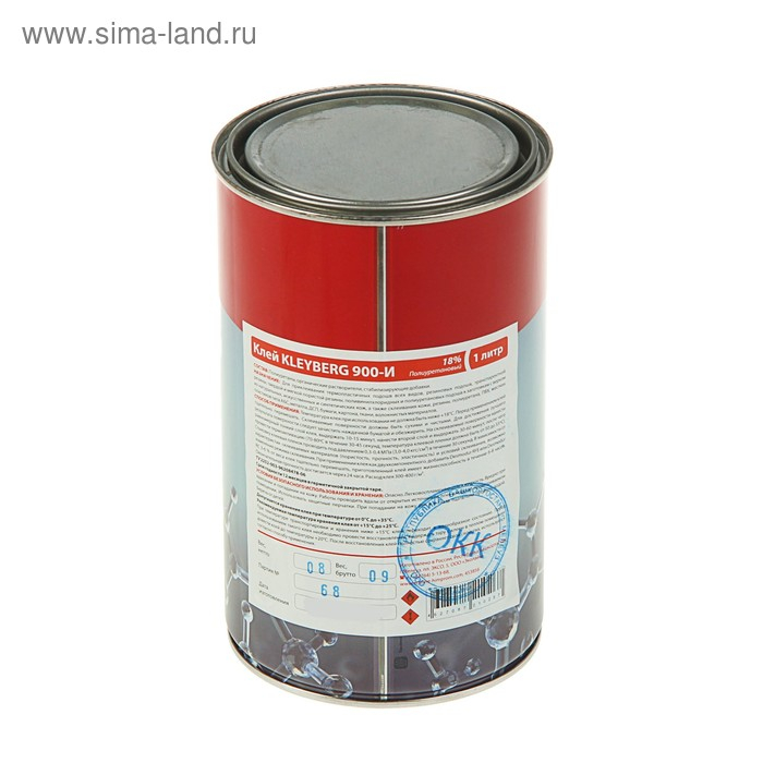 Клей KLEYBERG 900-И (18%) полиуретановый, 1 л, 0,8кг Клей KLEYBERG 900-И (18%) полиуретановый, 1 л, 0,8кг
