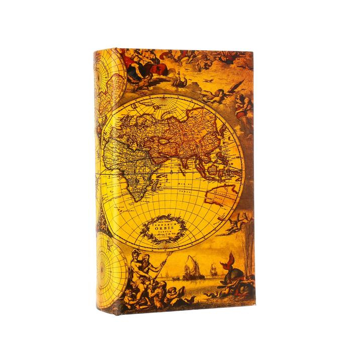 Сейф-книга дерево  Сейф-книга дерево "География" 21х13х5 см