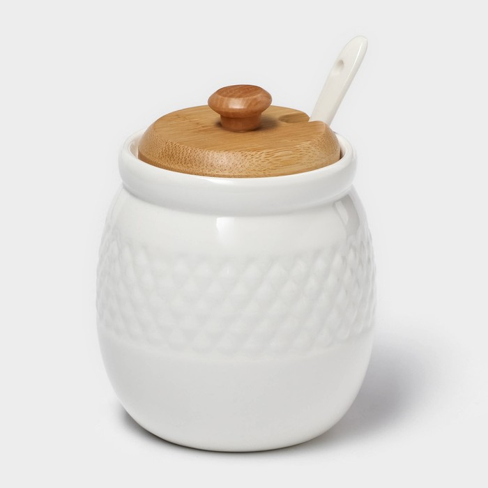 Набор кофейный фарфоровый на бамбуковой подставке BellaTenero, 15 предметов: чайник 850 мл, 6 кружек 70 мл, сахарница с ложкой 300 мл, молочник 250 мл, 6 блюдец, цвет белый Набор кофейный фарфоровый на бамбуковой подставке BellaTenero, 15 предметов: чайник 850 мл, 6 кружек 70 мл, сахарница с ложкой 300 мл, молочник 250 мл, 6 блюдец, цвет белый