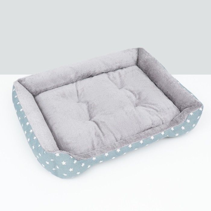 Лежанка для животных  Лежанка для животных "Звезды", 77 х 55 х 15 см, серая