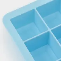 Форма для льда и заготовок Доляна &laquo;Кубик&raquo;, силикон, 11.7&times;18.7&times;3.4 см, 15 ячеек (3.4&times;3.4 см), голубая