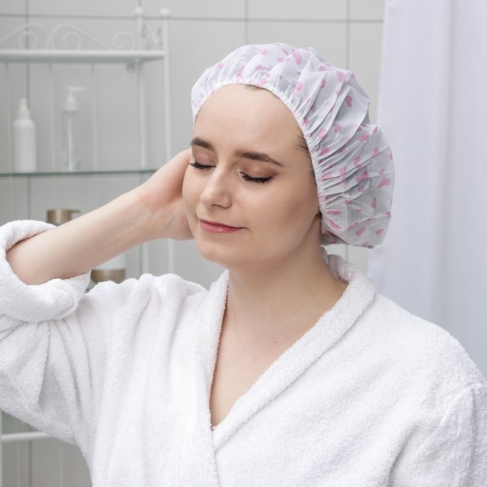 Шапочка для душа Доляна «Весна», цвет МИКС Шапочка для душа Доляна «Весна», цвет МИКС