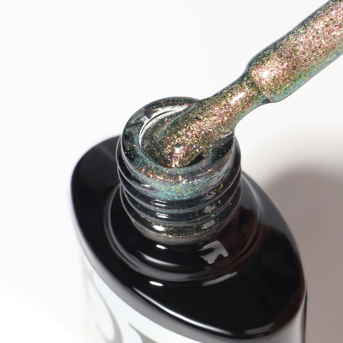 Гель лак для ногтей, &laquo;Chameleon&raquo;, 3-х фазный, 8мл, LED/UV, цвет тёмно-зелёный/персиковый(02)