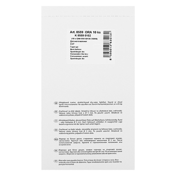 Маркер для доски 5.0 мм Centropen 8559, линия 2,5 мм, цвет оранжевый Маркер для доски 5.0 мм Centropen 8559, линия 2,5 мм, цвет оранжевый