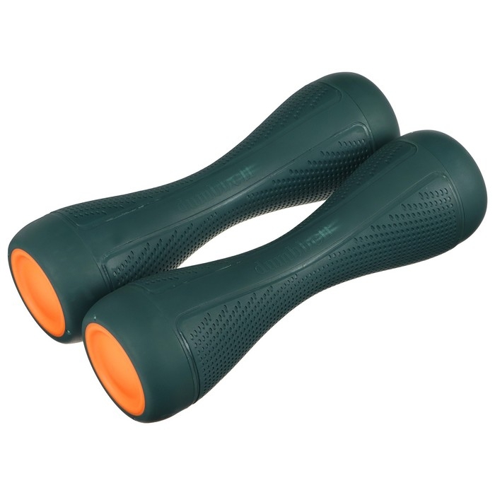 Гантель пластиковая ONLYTOP, 2 шт., 2 кг, цвет тёмно-зелёный