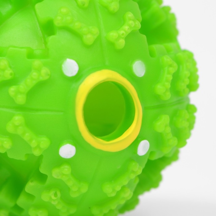 Квакающий мяч для собак большой, жёсткий, 9,5 см, зелёный Квакающий мяч для собак большой, жёсткий, 9,5 см, зелёный