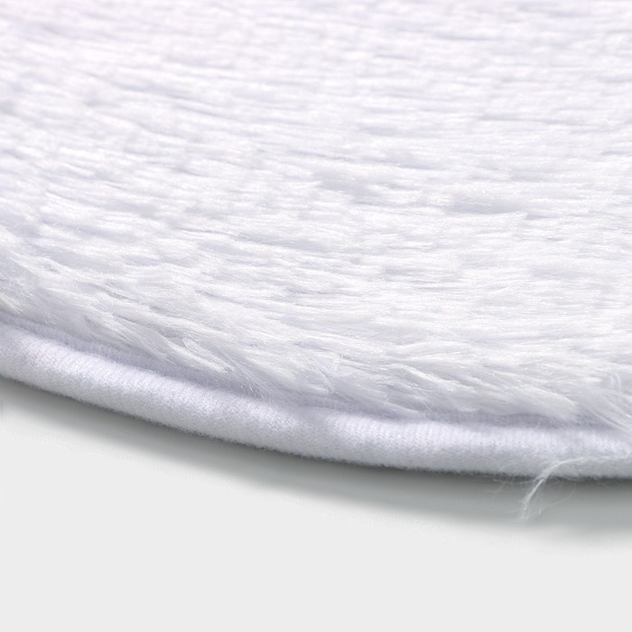 Коврик для дома Доляна «Пушистик», 38×59 см, цвет белый Коврик для дома Доляна «Пушистик», 38×59 см, цвет белый