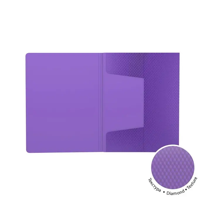 Папка на резинке А5+, 550 мкм, ErichKrause Diagonal Vivid, корешок 5 мм, до 300 листов, микс