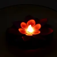 Садовый светильник для водоемов 10 х 13 х 15 см, на батарейке "Лотос" фиолетовый СК-003