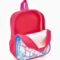 Рюкзак детский 20,5*9*24, отд на молнии, единорог ярко-розовый