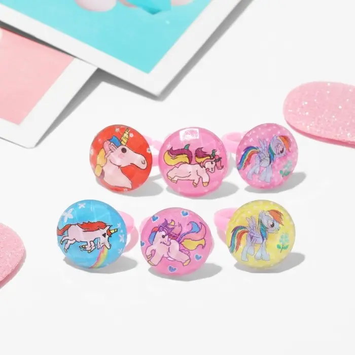 Кольцо детское Выбражулька «Единороги», рисунок МИКС, МИКС Кольцо детское Выбражулька «Единороги», рисунок МИКС, МИКС