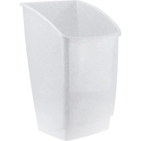 Ведро мусорное пласт 15л прям сер с черн крыш-маят мрамор 260х460х250мм_СПБ