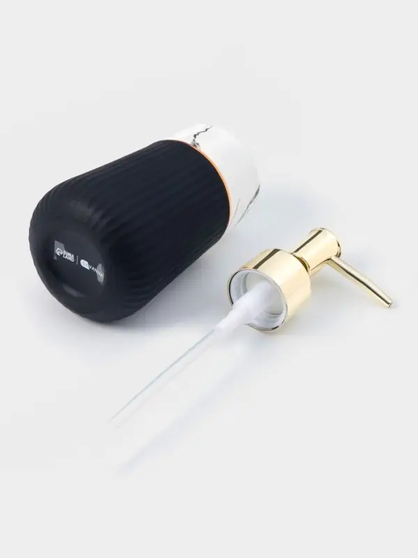 Аксессуары для ванной SAVANNA Grace, 3 предмета, дозатор для мыла 290 мл, стакан, мыльница, чёрные