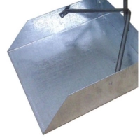 Совок для мусора металл оцинкованный (ширина 31 см, ручка 62 см)