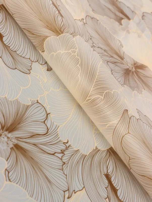 Пленка для цветов и букетов &laquo;Акварельный эскиз&raquo;, матовая, бежевый, 57&times;57 см