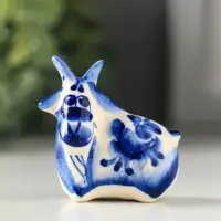 Фигурка фарфор &laquo;Коза малая&raquo;, 4.5 см, гжель