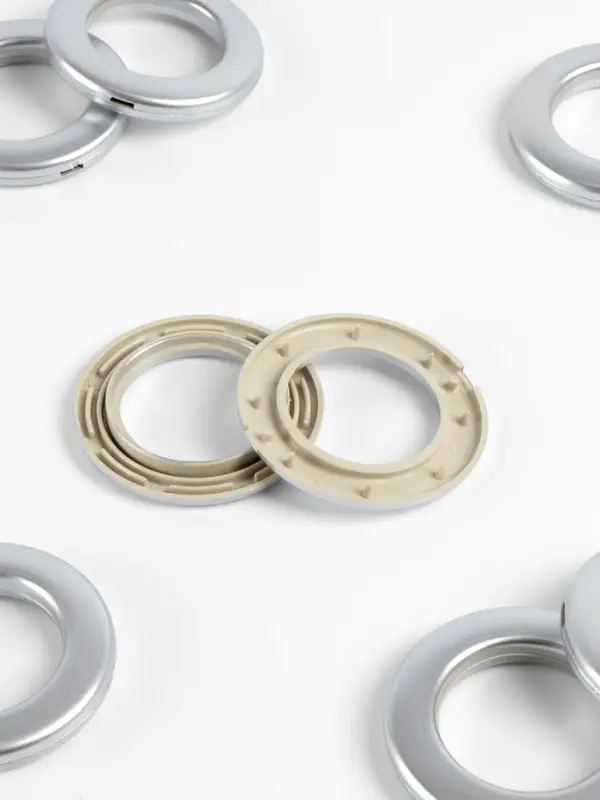 Люверсы для штор, d=3.4/5.5 см, 10 шт., цвет серебряный