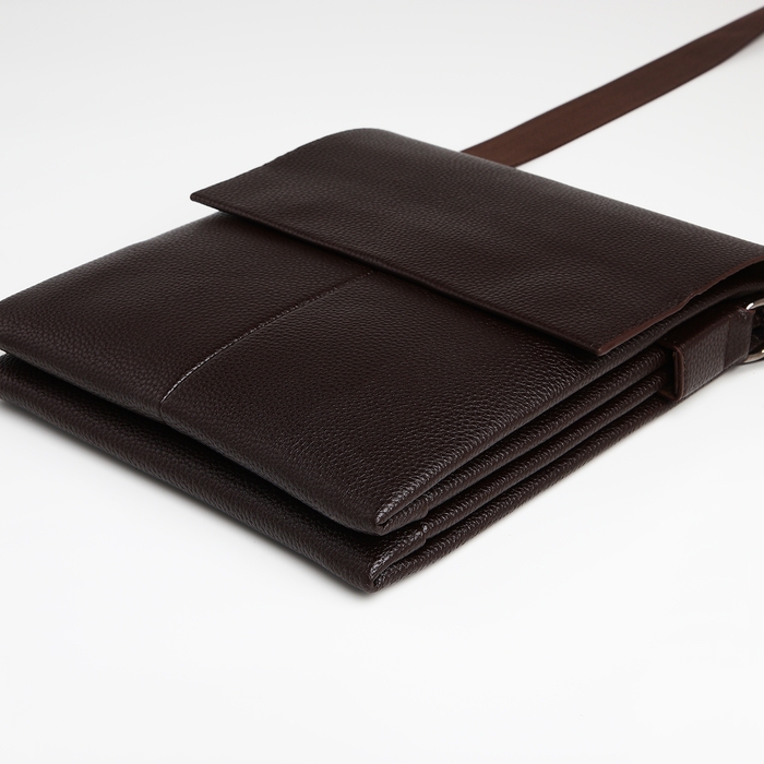 Сумка мужская через плечо TEXTURA, наружный карман, цвет коричневый Сумка мужская через плечо TEXTURA, наружный карман, цвет коричневый