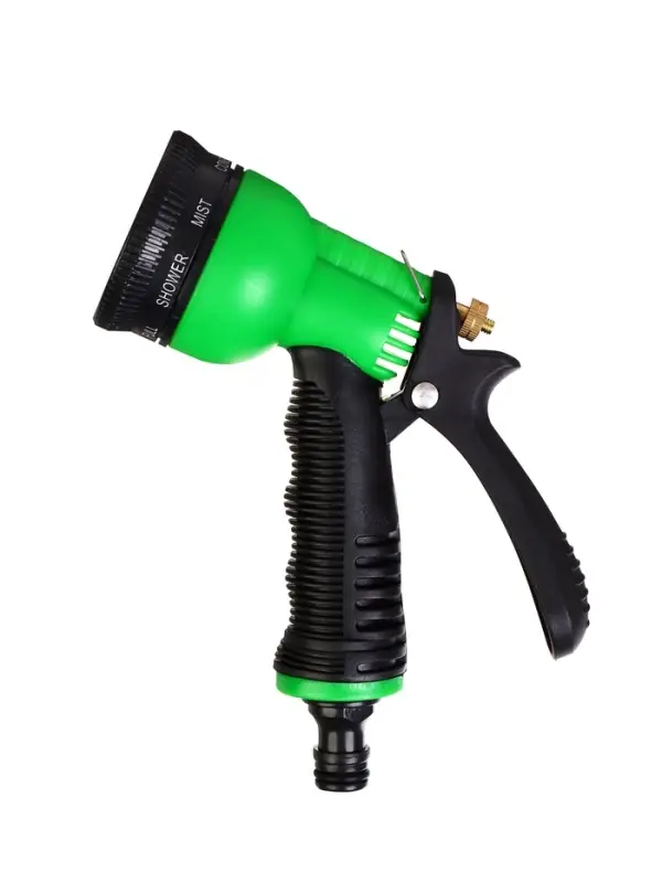 Набор для полива: пистолет-распылитель, коннектор 1/2" (12 мм) - 2 шт., штуцер 1/2"-3/4", быстросъёмный, пластик, Greengo