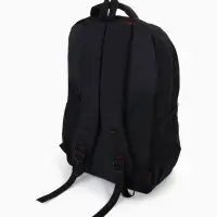 Рюкзак молодёжный, со светоотражающими элементами, 2 отдела, 4 кармана, 37&times;17&times;54 см, чёрный