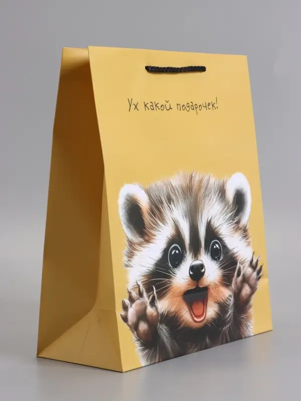 Пакет подарочный "Ух! Какой подарочек!" ламинированный 26 х 12 х 32 см