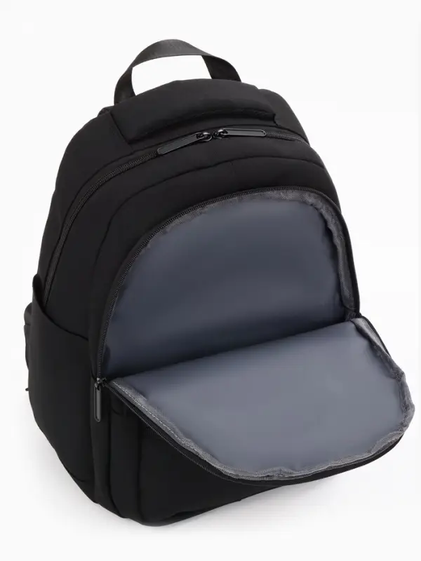 Рюкзак школьный, 2 отделения, 5 карманов, водонепроницаемое дно, 26&times;14&times;39 см, чёрный