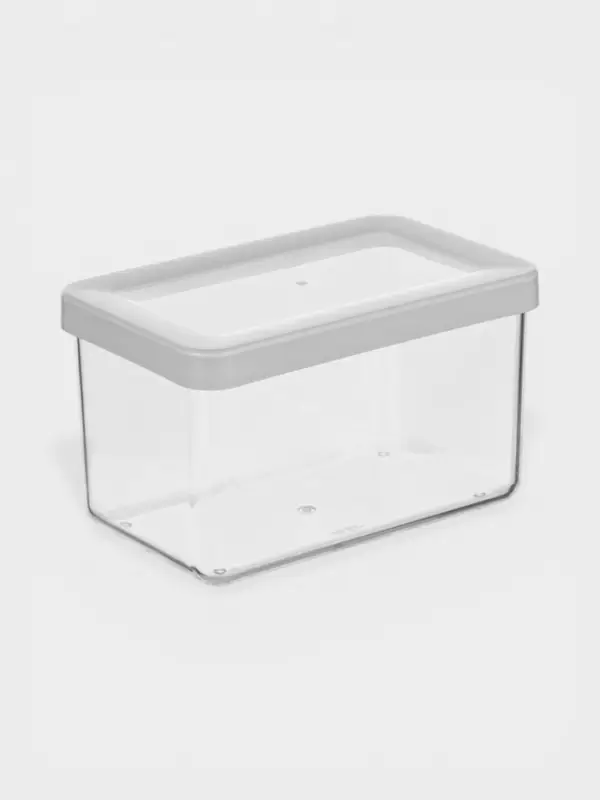 Ёмкость для хранения сыпучих продуктов IDEA &laquo;Степ&raquo;, 1.1 л, 16&times;10&times;9.5 см, пластик, крышка белая
