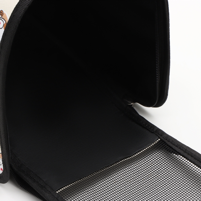 Сумка - переноска для животных  Сумка - переноска для животных "Котики", размер М, 40 х 21 х 27 см, бежевая