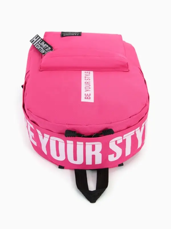 Рюкзак молодёжный на молнии, с карманами, размер 27&times;10&times;37.5 см, малиновый