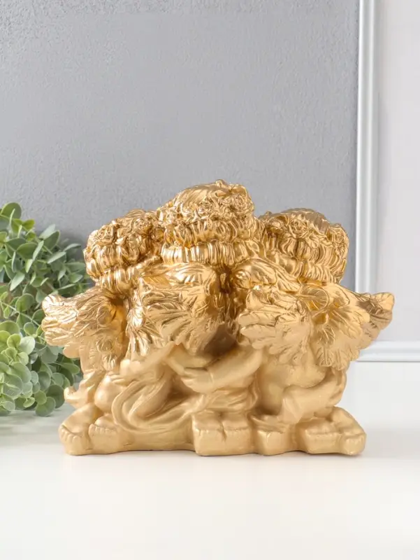 Фигура с подставкой под мелочи "Три ангела" слоновая кость, 30х23х14 см