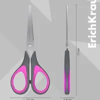 Ножницы ErichKrause Standard+, 17 см, с улучшенной двойной заточкой, ручки с противоскользящими резиновыми вставками, МИКС