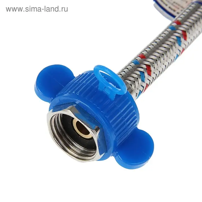 Подводка гибкая AquaKratos, гайка-штуцер, 200 см, нерж.сталь, с ключом для монтажа