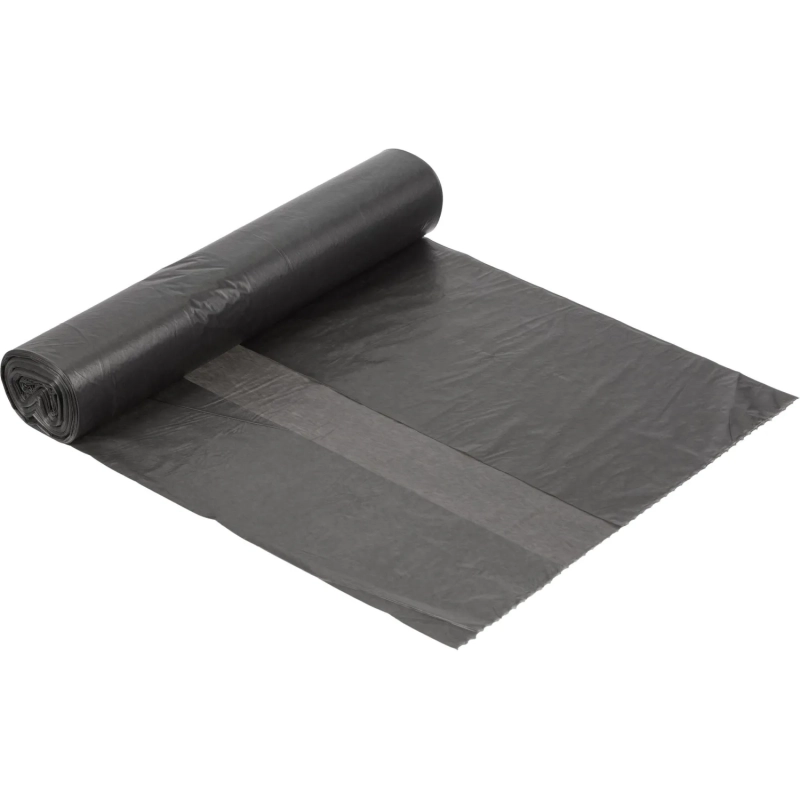 Мешки для мусора ПВД 35л 20мкм 30шт/рул черные 50x64см_СПБ