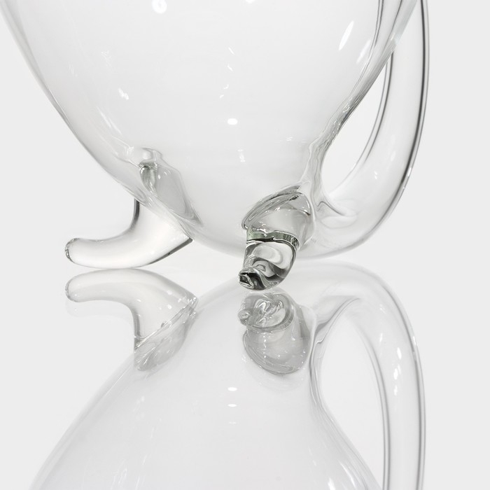 Бокал для вина Magistro «Пантера», 300 мл, 10,5×8,5×12,5 см, стекло, с трубочкой, прозрачный Бокал для вина Magistro «Пантера», 300 мл, 10,5×8,5×12,5 см, стекло, с трубочкой, прозрачный