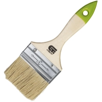Кисть плоская 75 мм, натуральная щетина, деревянная ручка// Сибртех(82265)