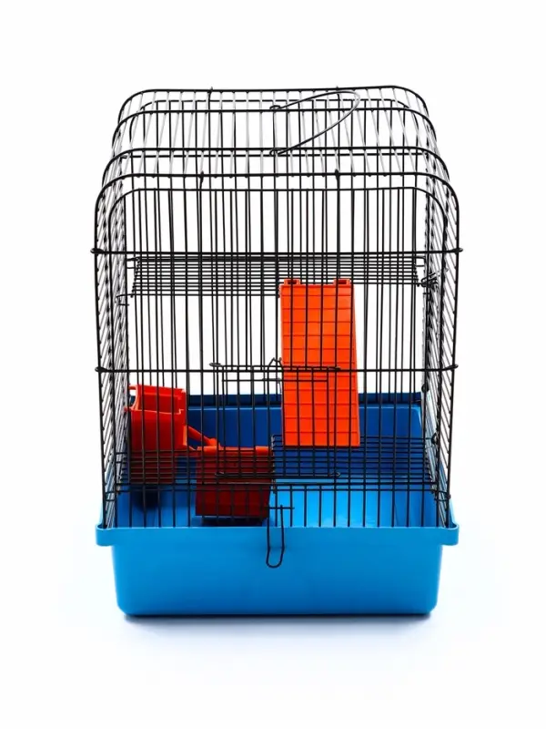 Клетка для грызунов "Мини" двухярусная, 29 x 25 х 32 см, синий