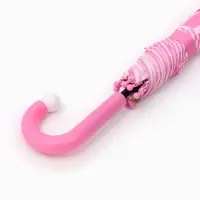 Зонт - трость детский &laquo;Слоник&raquo;, полуавтоматический, R=43/50 см, розовый