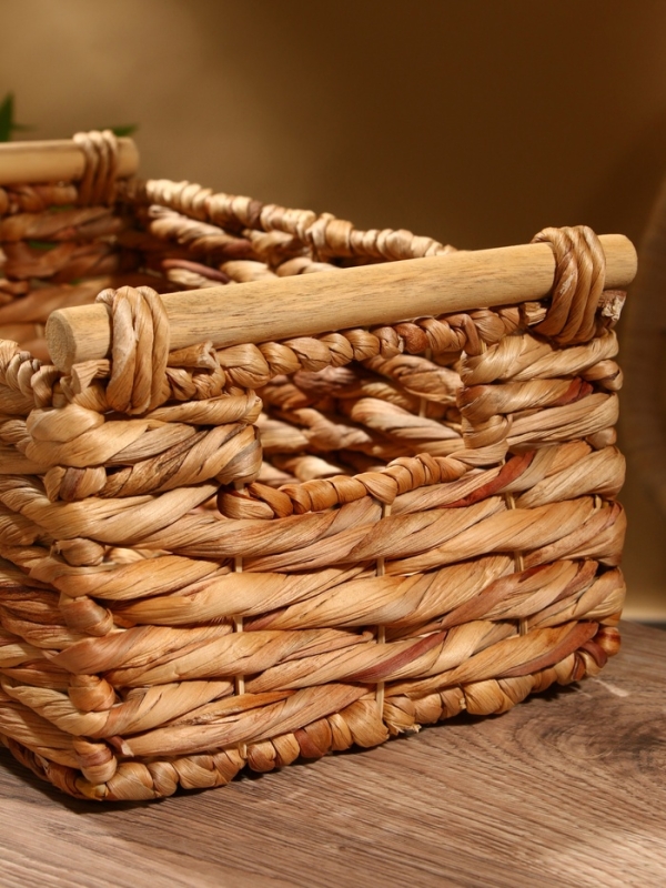 Корзина плетеная 36x21x15 см, водный гиацинт