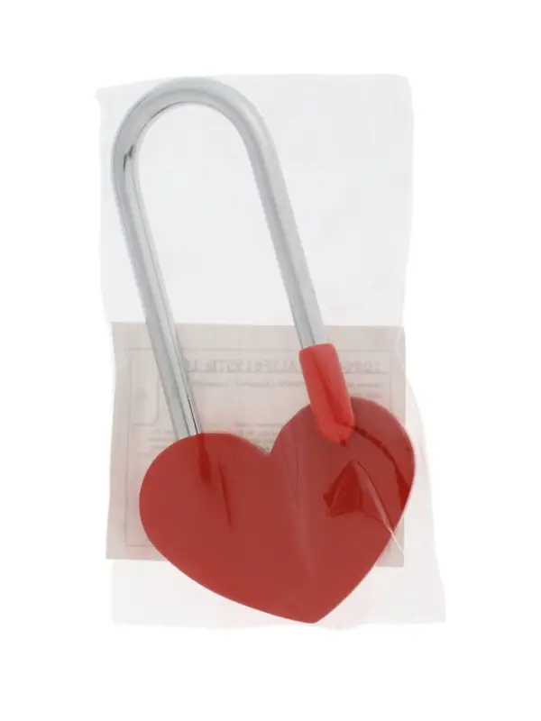 Замок навесной ТУНДРА Сердечко, сувенирный, цвет красный
