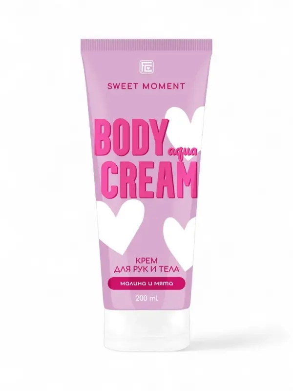 Крем для рук и тела Family Cosmetics малина и мята, 200 мл