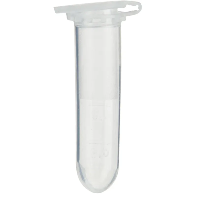 Пробирка цилиндрическая 2мл, ПП, градуированная, крышка, 500 шт/уп