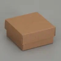 Коробка складная, крышка-дно, крафт, 10 х 10 х 5 см