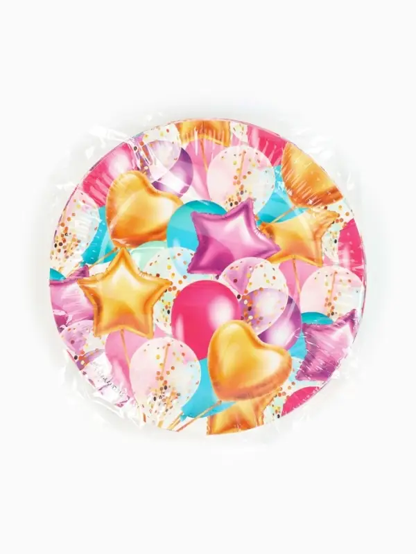 МП Тарелка одноразовая бумажная "Шары" (10 шт.)