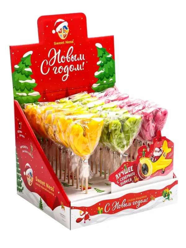 Леденец на палочке: апельсин, маракуйя, вишня, 24 г Леденец на палочке: апельсин, маракуйя, вишня, 24 г