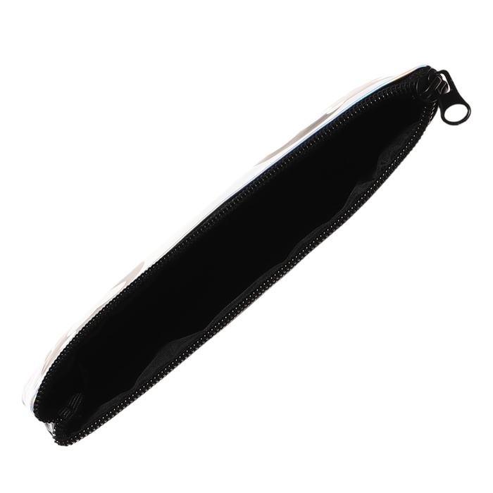 Пенал мягкий 1 отделение, 115х220, плоский, для девочки, серебряный, Seventeen Пенал мягкий 1 отделение, 115х220, плоский, для девочки, серебряный, Seventeen